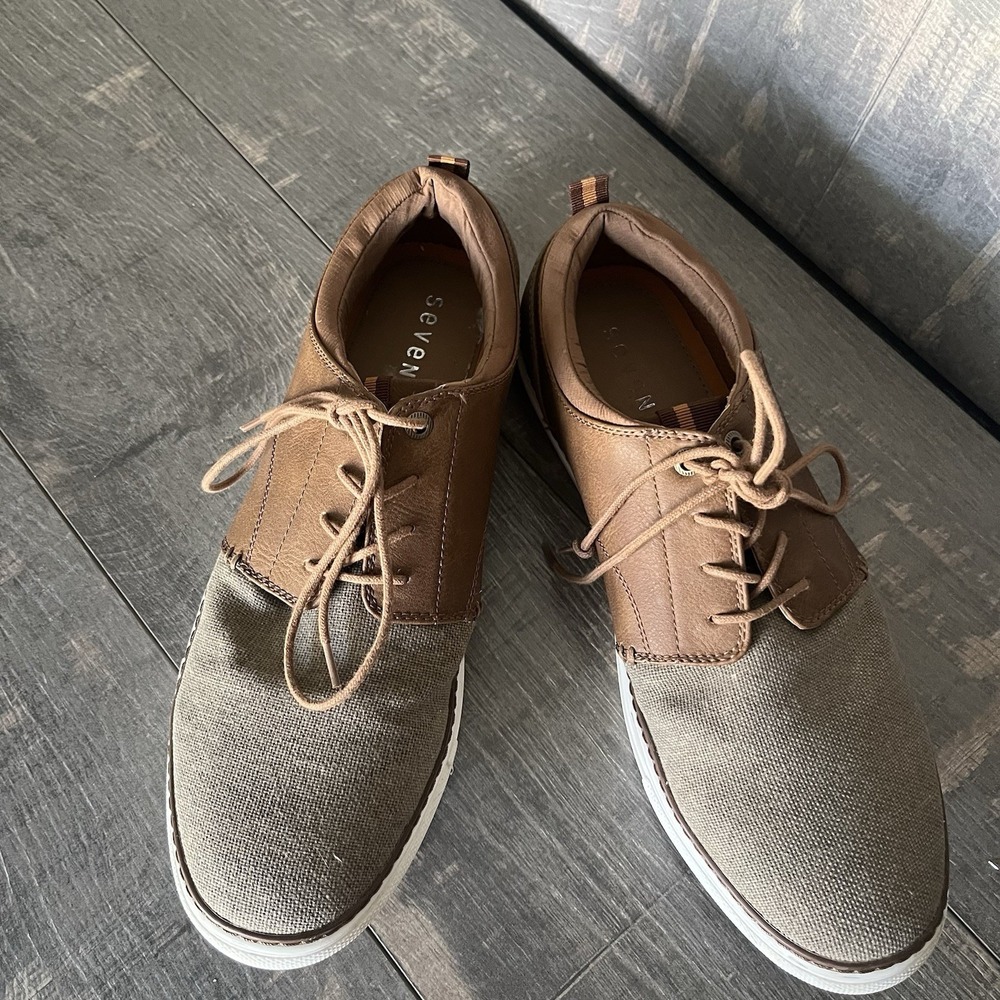 Oxford Seven91 Men's Casual Sneakers Taupe Brown Lace Up Size 10 Preppy Casual - Picture 10 of 10